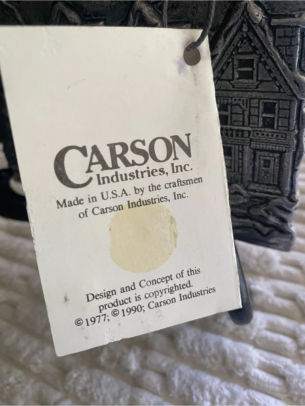 Vintage 90’s Carson Statesmetal Pewter Merry Christmas Santa Wind Chime NWT